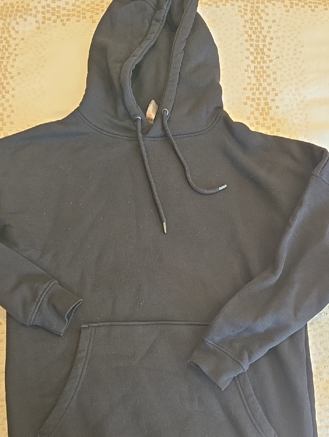 Mono B Black Pullover Hoodie With Kangaroo Pocket